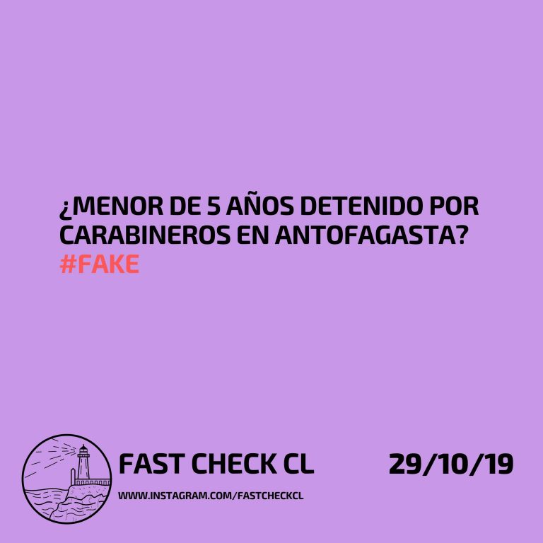 Lee más sobre el artículo ¿Menor de 5 años detenido por carabineros en Antofagasta? #Fake