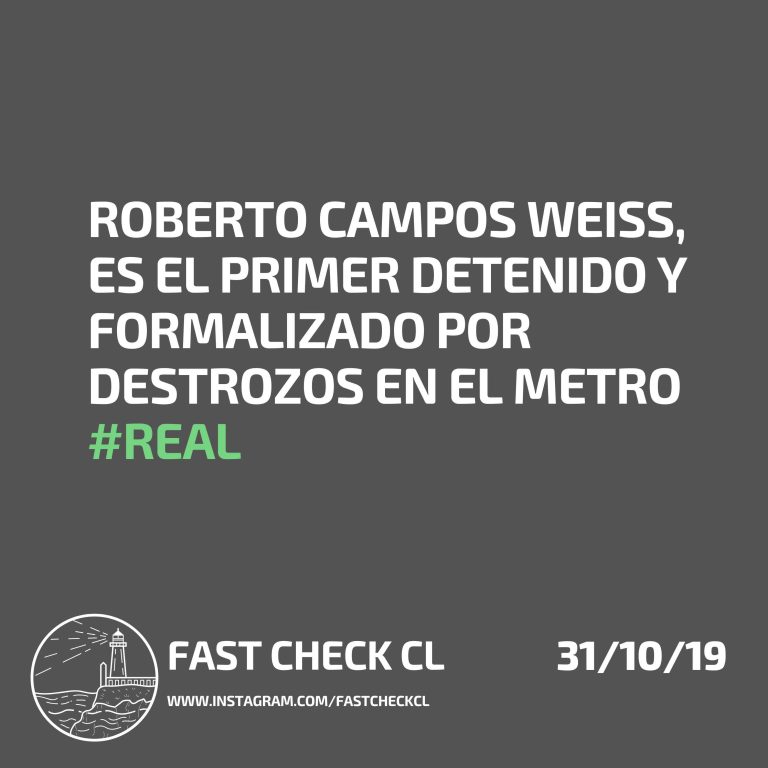 Lee más sobre el artículo Roberto Campos Weiss es el primer detenido y formalizado por destrozos en el Metro: #Real