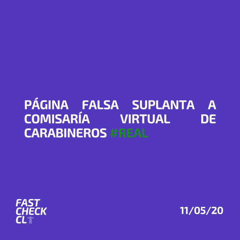 Lee más sobre el artículo Página falsa suplanta a Comisaria Virtual de Carabineros #Real