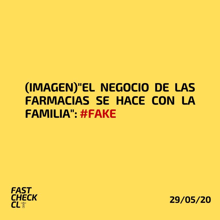 Lee más sobre el artículo (Imagen)”El negocio de las farmacias se hace con la familia”: #Fake