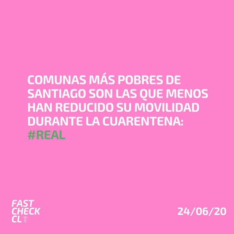 Lee más sobre el artículo Comunas más pobres de Santiago son las que menos han reducido su movilidad durante la cuarentena: #Real