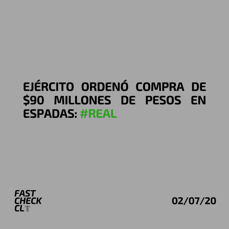 Lee más sobre el artículo Ejército ordenó compra de $90 millones de pesos en espadas: #Real