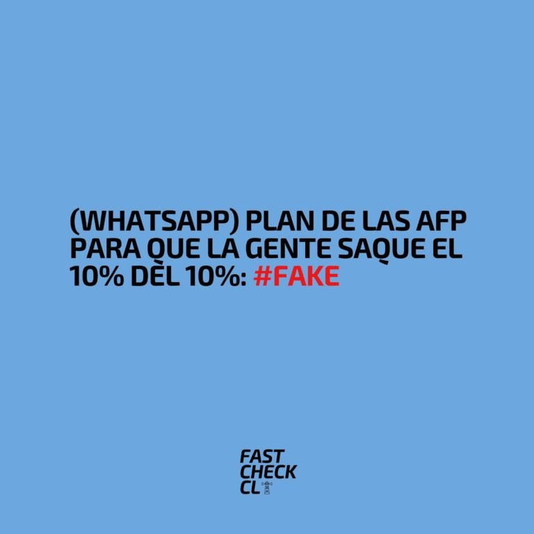 Lee más sobre el artículo (WhatsApp) Plan de las AFP para que la gente saque el 10% del 10%: #Fake