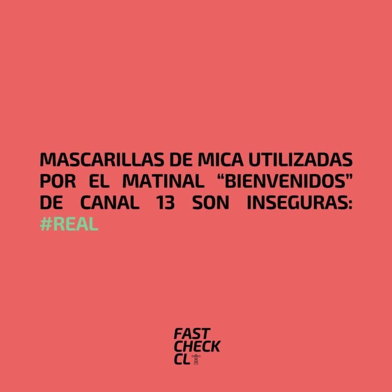 Lee más sobre el artículo Mascarillas de mica utilizadas por el matinal “Bienvenidos” de Canal 13 son inseguras: #Real