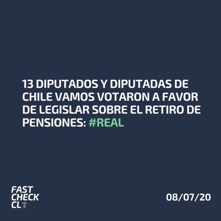 Lee más sobre el artículo 13 diputados y diputadas de Chile Vamos votaron a favor de legislar sobre el retiro de pensiones: #Real