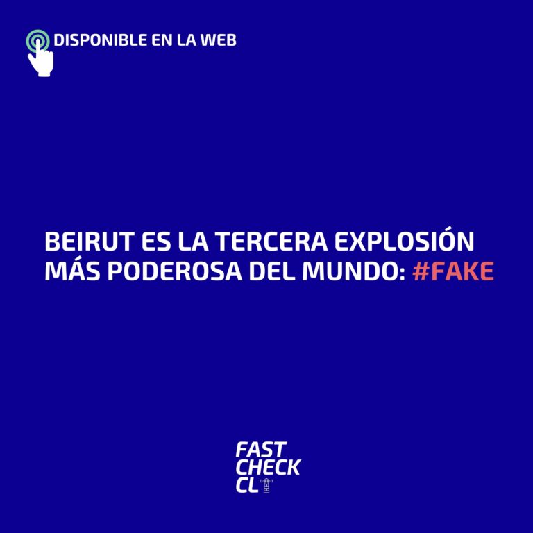 Lee más sobre el artículo Beirut es la tercera explosión más poderosa del mundo: #Fake