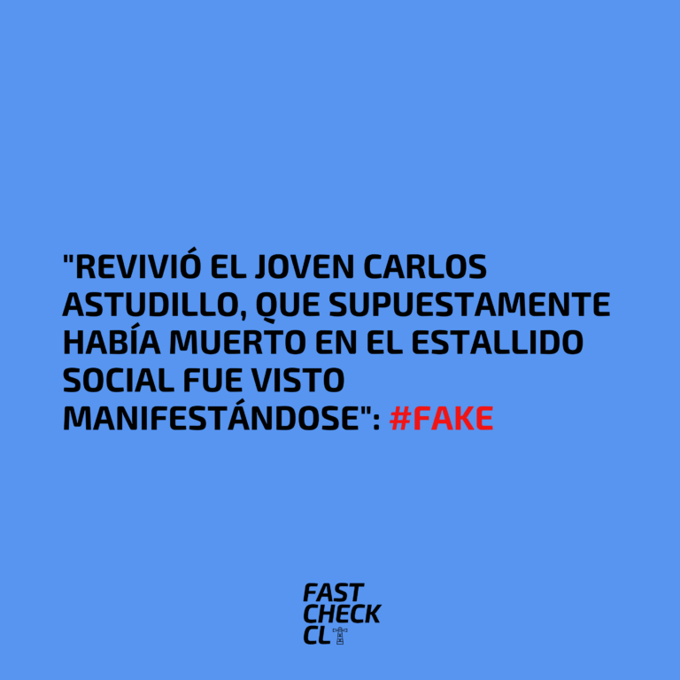 Lee más sobre el artículo (Imagen) “Revivió el joven Carlos Astudillo, que supuestamente había muerto en el estallido social fue visto manifestándose”: #Fake
