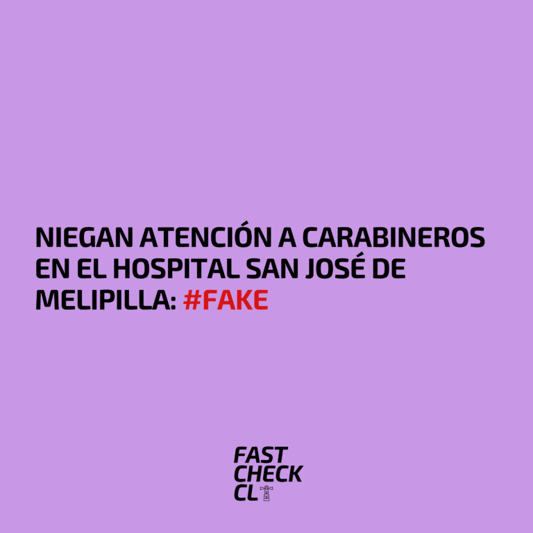Lee más sobre el artículo Niegan atención a Carabineros en el Hospital San José de Melipilla: #Fake