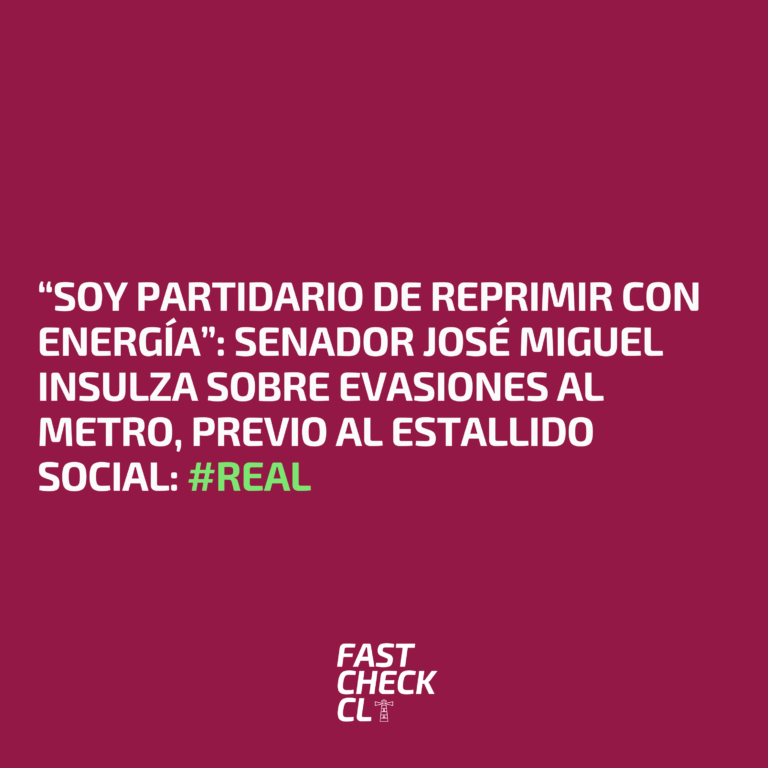 Lee más sobre el artículo “Soy partidario de reprimir con energía”: Senador José Miguel Insulza sobre evasiones al metro, previo al Estallido Social: #Real
