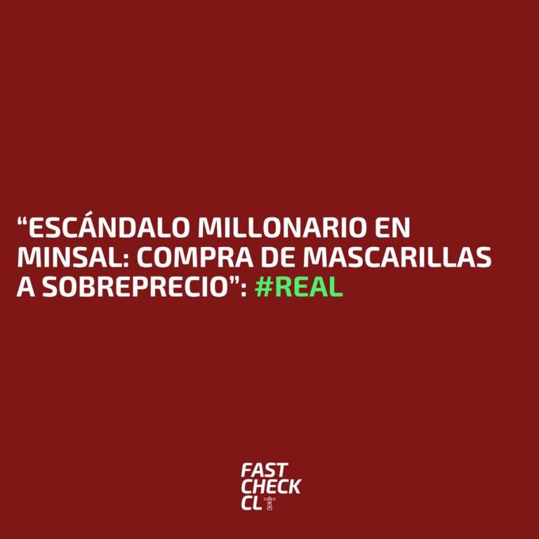 Lee más sobre el artículo “Escándalo millonario en Minsal: Compra de mascarillas a sobreprecio”: #Real