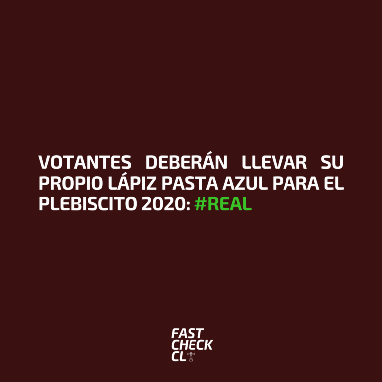 Lee más sobre el artículo Votantes deberán llevar su propio lápiz pasta azul para el Plebiscito 2020: #Real