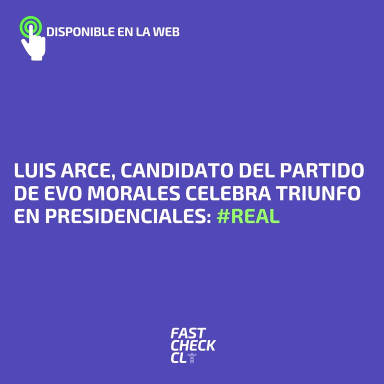 Lee más sobre el artículo Luis Arce, candidato del partido de Evo Morales celebra triunfo en presidenciales: #Real