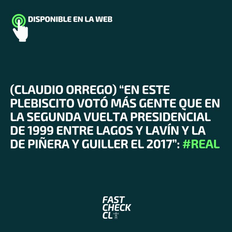 Lee más sobre el artículo (Claudio Orrego) “En este plebiscito votó más gente que en la segunda vuelta presidencial de 1999 entre Lagos y Lavín y la de Piñera y Guiller el 2017”: #Real