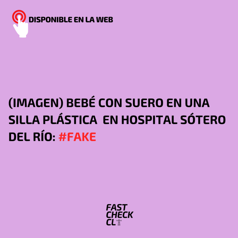 Lee más sobre el artículo (Imagen) Bebé con suero en una silla plástica en Hospital Sótero del Río: #Fake