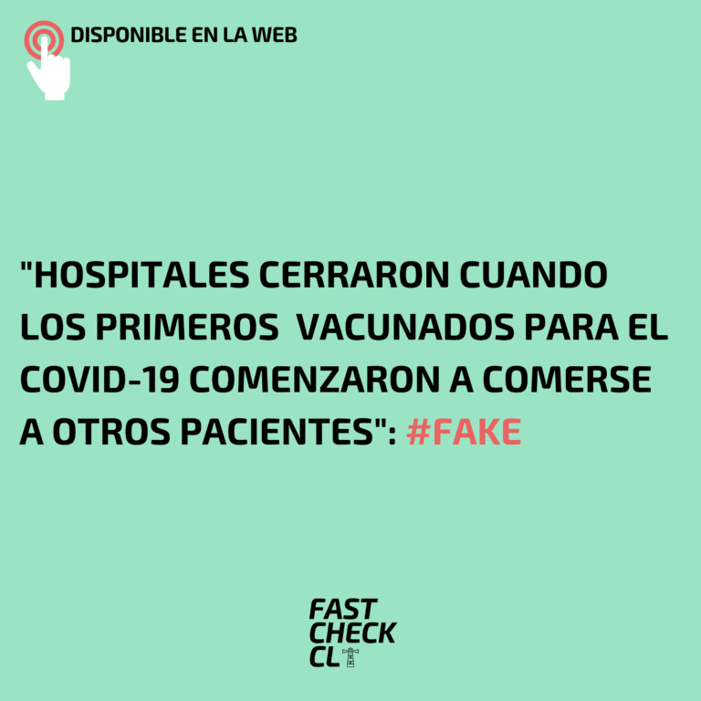 Lee más sobre el artículo “Hospitales cerraron cuando los primeros  vacunados para el covid-19 comenzaron a comerse a otros pacientes”: #Fake