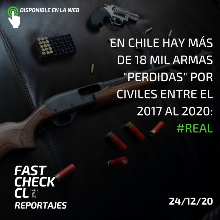 Lee más sobre el artículo En Chile hay más de 18 mil armas “perdidas” por civiles entre el 2017 al 2020: #Real