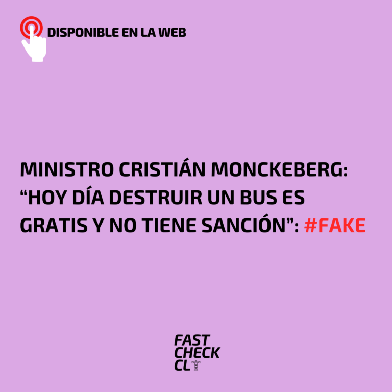 Lee más sobre el artículo “Hoy día destruir un bus es gratis y no tiene sanción”: #Fake