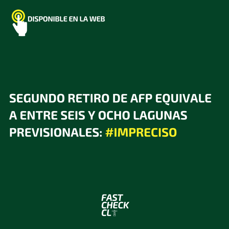 Lee más sobre el artículo Segundo retiro de AFP equivale a entre seis y ocho lagunas previsionales: #Impreciso