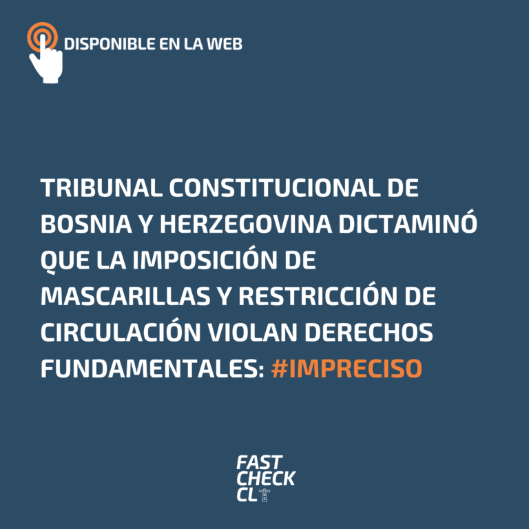 Lee más sobre el artículo Tribunal Constitucional de Bosnia y Herzegovina dictaminó que la imposición de mascarillas y restricción de circulación violan derechos fundamentales: #Impreciso