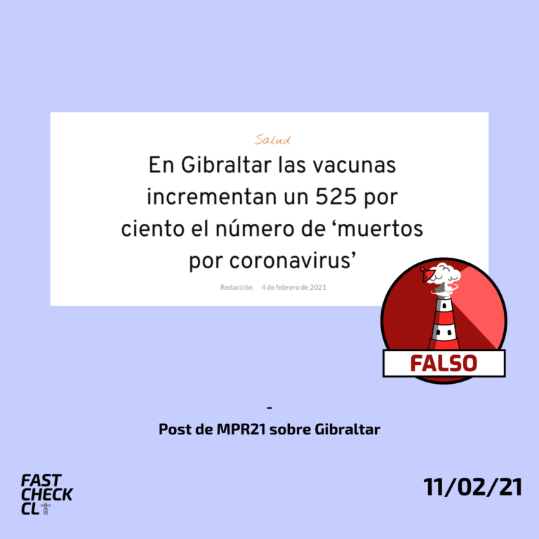 Lee más sobre el artículo “En Gibraltar las vacunas incrementan un 525% el número de muertos por coronavirus”: #Falso