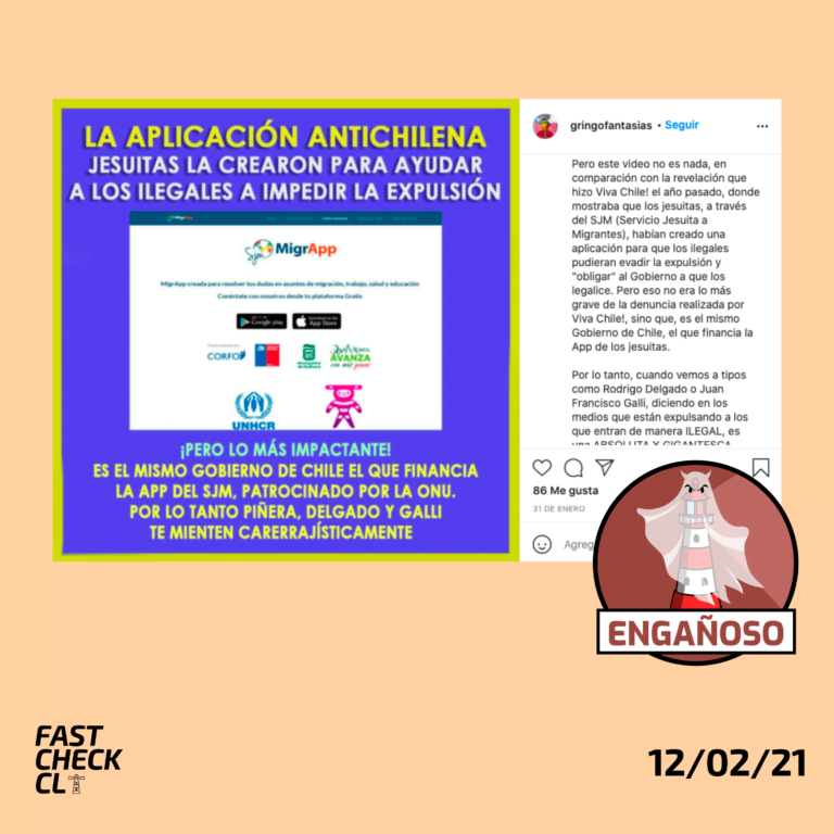 Lee más sobre el artículo “La aplicación antichilena: Jesuitas la crearon para ayudar a los ilegales a impedir la expulsión”: #Engañoso