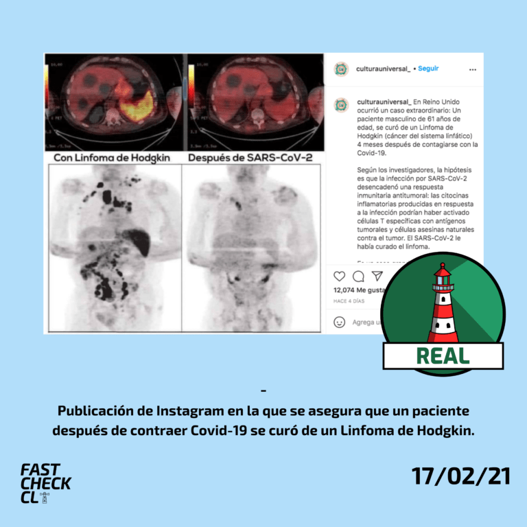 Lee más sobre el artículo Hombre se curó de un linfoma de Hodgkin (cáncer) después de tener Covid-19: #Real