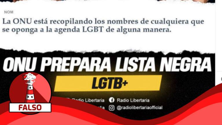 Lee más sobre el artículo “ONU prepara lista negra de grupos de odio LGTB”: #Falso