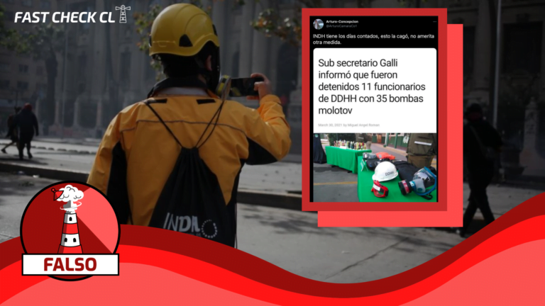 Lee más sobre el artículo Observadores de Derechos Humanos del INDH detenidos por portar bombas molotov el día del joven combatiente: #Falso