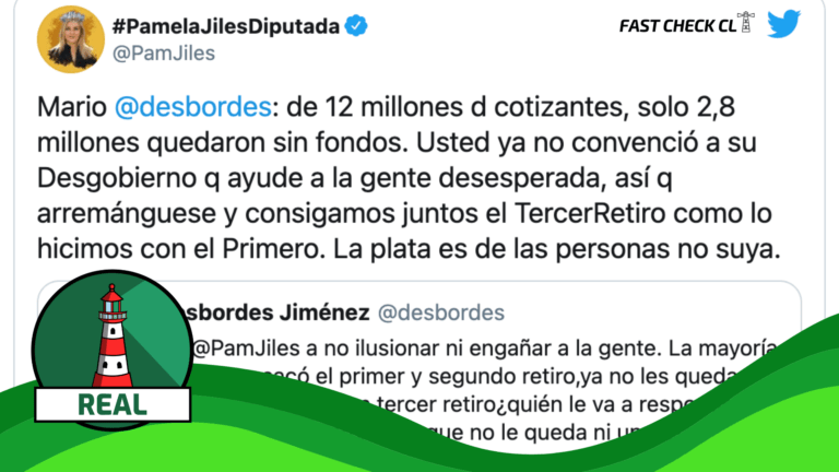 Lee más sobre el artículo Diputada Pamela Jiles: “De los 12 millones de cotizantes, solo 2,8 millones quedaron sin fondos”: #Real