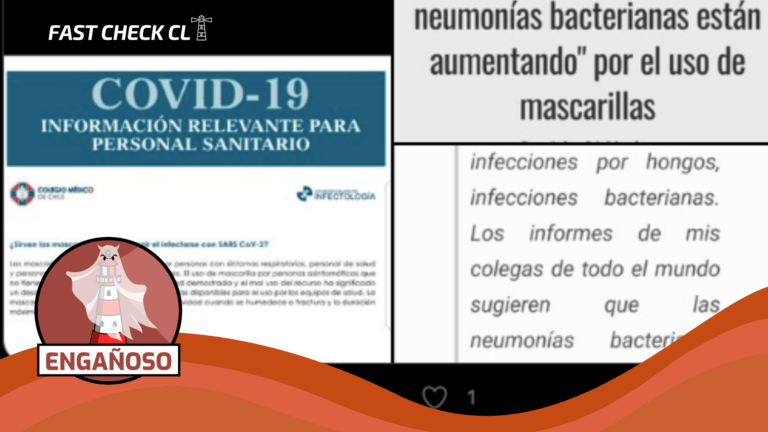 Lee más sobre el artículo (Imagen) Colegio Médico recomienda que personas asintomáticas no utilicen mascarilla: #Engañoso