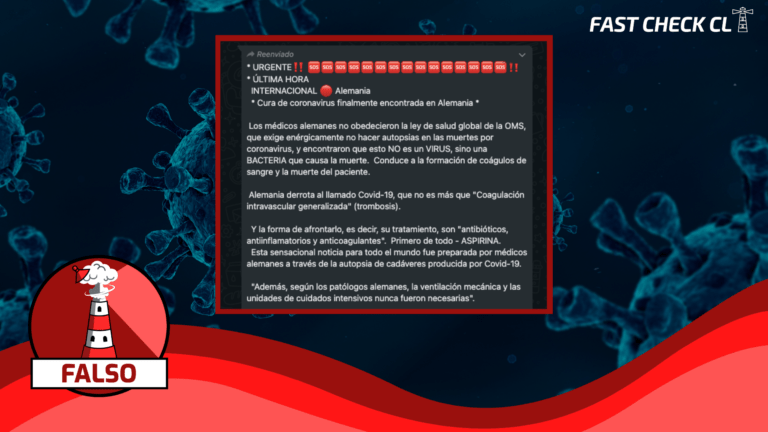 Lee más sobre el artículo (Whatsapp) Cura de coronavirus fue encontrada en Alemania: #Falso