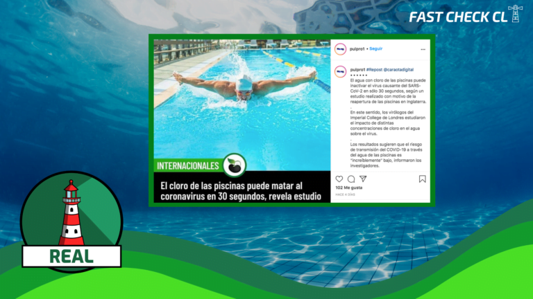 Lee más sobre el artículo (Estudio) “El cloro de las piscinas puede matar el coronavirus en 30 segundos, según estudio”: #Real