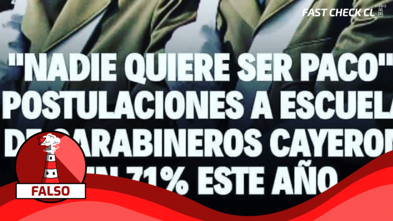 Lee más sobre el artículo (Imagen) “Postulaciones a Escuela de Carabineros disminuyeron en un 71% este año”: #Falso