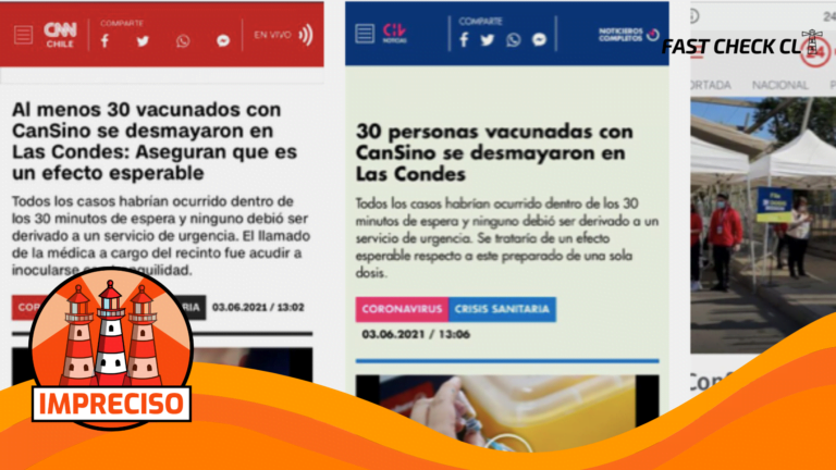 Lee más sobre el artículo 30 personas se desmayaron tras recibir dosis de la vacuna Cansino en Las Condes: #Impreciso