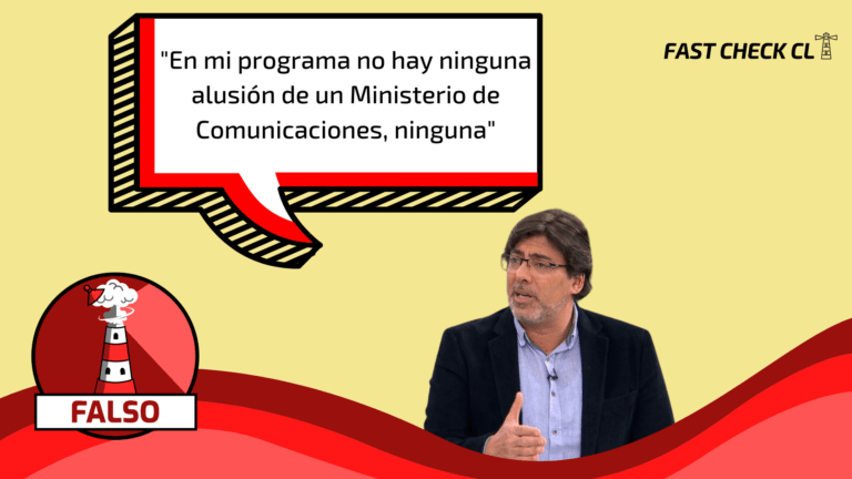 Lee más sobre el artículo “En mi programa no hay ninguna alusión de un Ministerio de Comunicaciones, ninguna”: #Falso