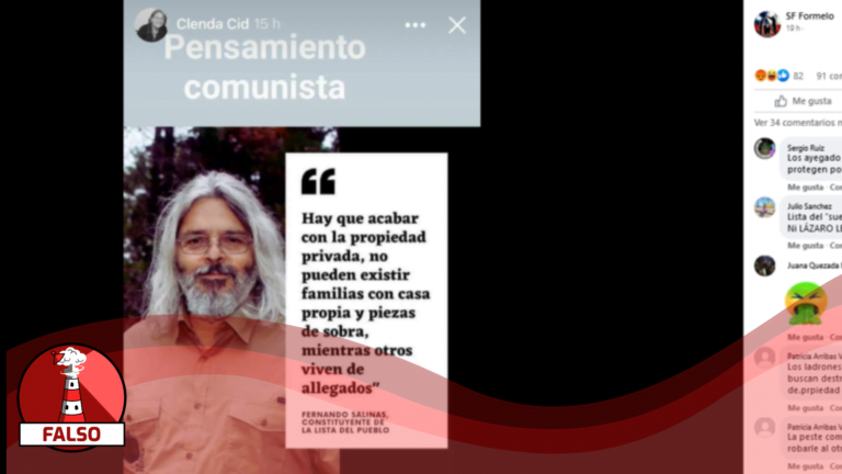 Lee más sobre el artículo Fernando Salinas: “Hay que acabar con la propiedad privada, no pueden existir familias con casa propia y piezas de sobra, mientras otros viven de allegados”: #Falso