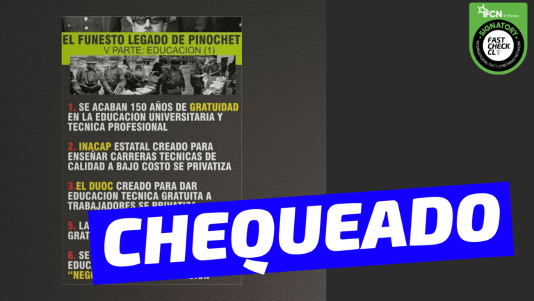 Lee más sobre el artículo (Imagen) El legado de Pinochet en educación: #Chequeado