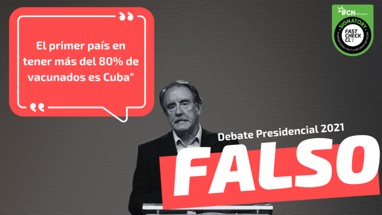 Lee más sobre el artículo Eduardo Artés: “El primer país en tener más del 80% de vacunados es Cuba”: #Falso