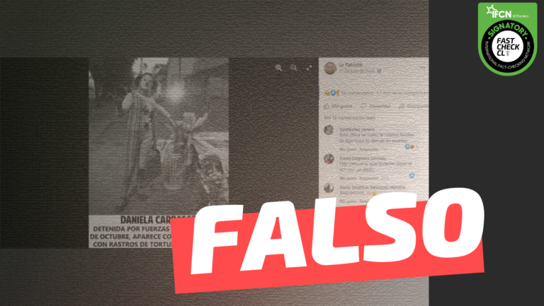 Lee más sobre el artículo Daniela Carrasco, detenida por fuerzas policiales el 19 de octubre, aparece golpeada en la PAC con rastros de tortura y violación: #Falso