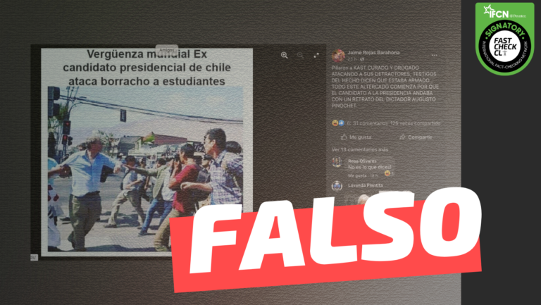 Lee más sobre el artículo “Pillaron a Kast curado y drogado atacando a sus detractores”: #Falso