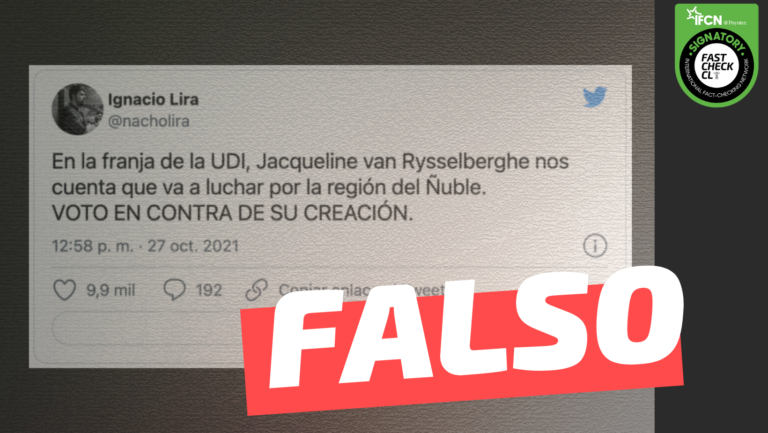 Lee más sobre el artículo Jacqueline Van Rysselberghe votó en contra de la creación de la Región del Ñuble: #Falso
