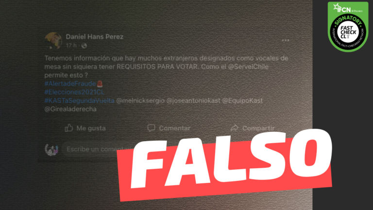 Lee más sobre el artículo Extranjeros designados como vocales sin tener requisitos para votar: #Falso