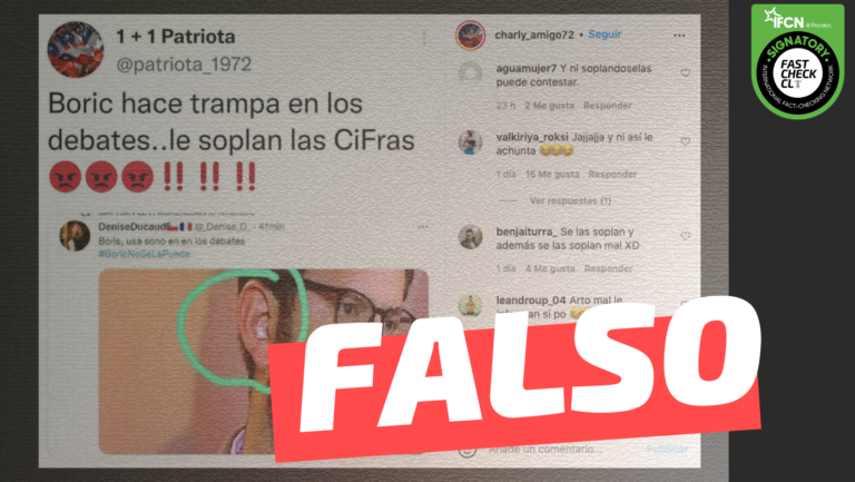 Lee más sobre el artículo “Boric hace trampa en los debate… le soplan las cifras”: #Falso