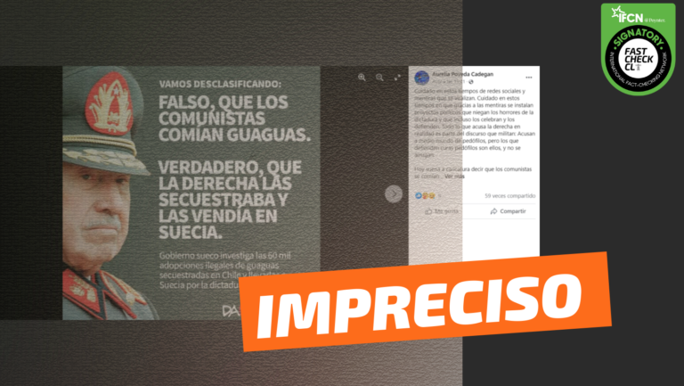 Lee más sobre el artículo “Gobierno sueco investiga las 60 mil adopciones ilegales de guaguas secuestradas en Chile y llevadas a Suecia por la dictadura”: #Impreciso
