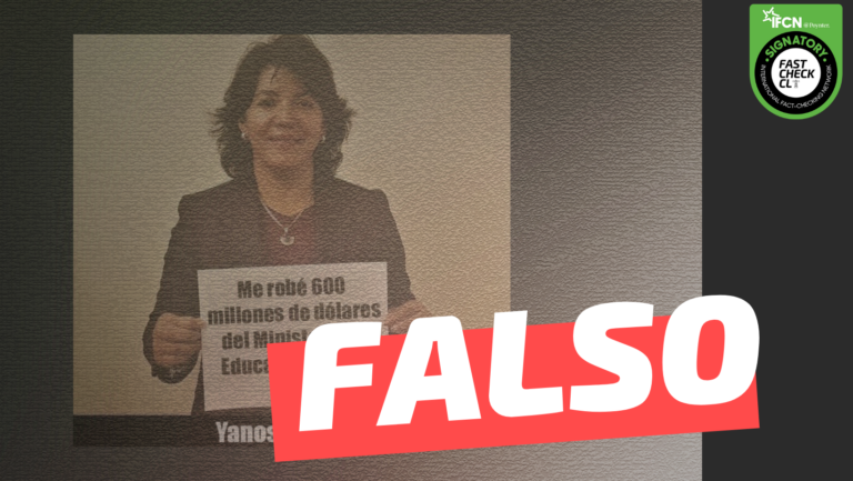 Lee más sobre el artículo Yasna Provoste se robó 600 millones de dólares del Ministerio de Educación: #Falso