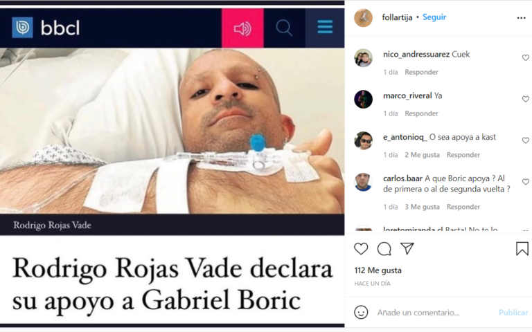 Lee más sobre el artículo “Rodrigo Rojas Vade declara su apoyo a Gabriel Boric”: #Falso