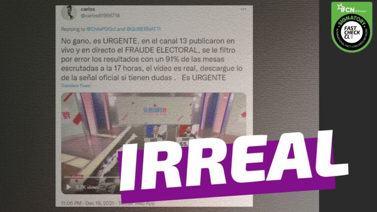 Lee más sobre el artículo Canal 13 ya tenía los resultados electorales una hora antes de que cerraran las urnas: #Irreal