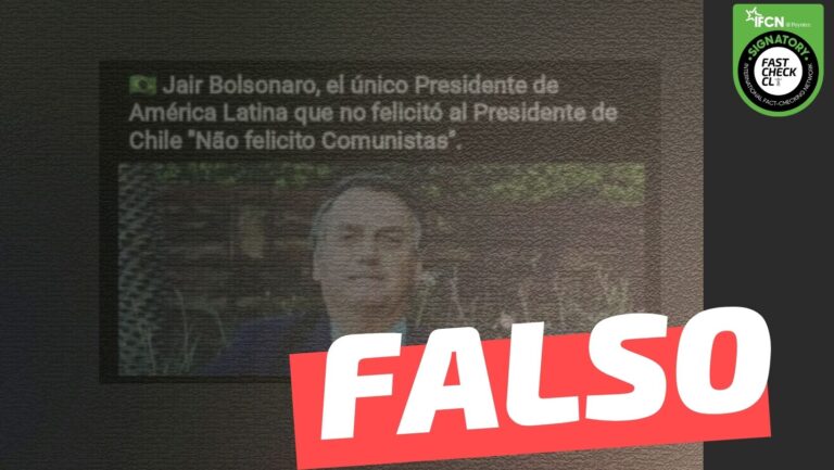Lee más sobre el artículo (Imagen) Jair Bolsonaro: “Ñao felicito Comunistas”: #Falso
