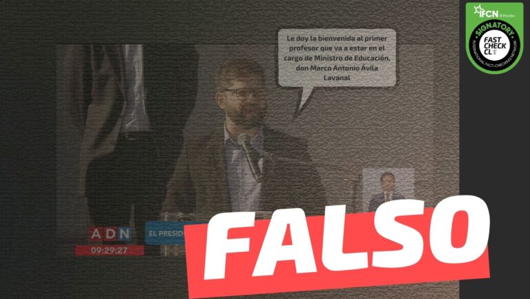 Lee más sobre el artículo “Le doy la bienvenida al primer profesor que va a estar en el cargo de Ministro de Educación”: #Falso