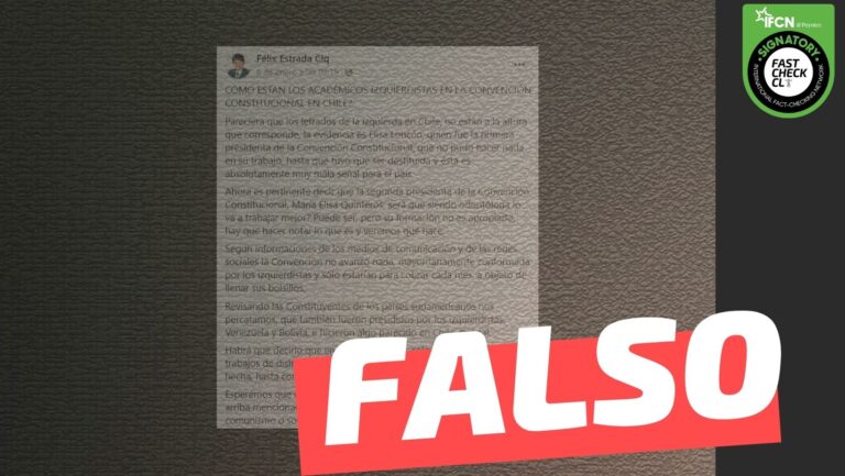 Lee más sobre el artículo Elisa Loncon fue destituida de la presidencia de la Convención Constitucional: #Falso